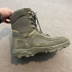 McRae Combat Boots Mens Size 9.5 R Green Leather Vibram Tactical Hiking 5724